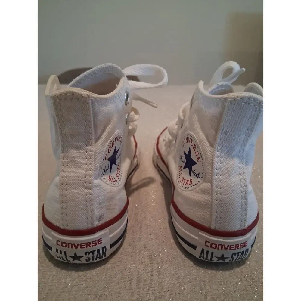 Converse Chuck Taylor All Star Kids Youth High Top Shoes Optical White 10.5